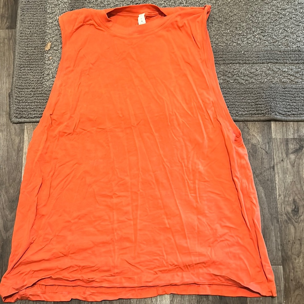 Orange align tank top